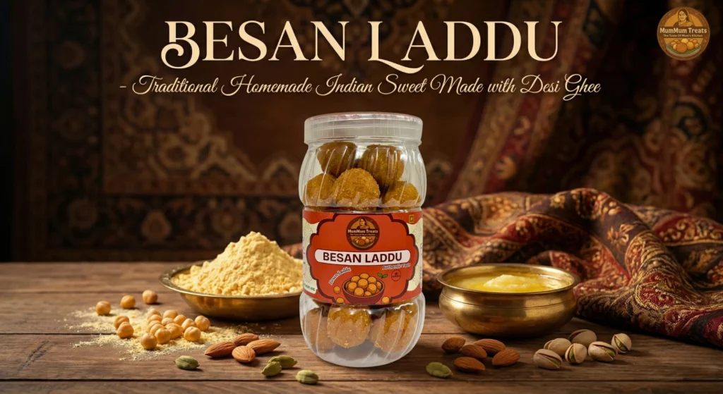 Besan Laddu – Traditional Homemade Indian Sweet Made with Desi Ghee